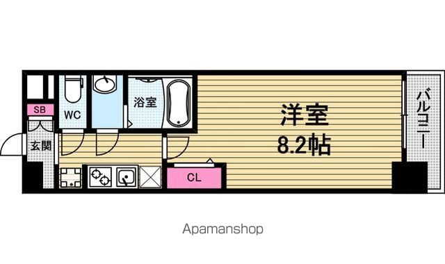 プレサンス心斎橋ソレイユの間取り写真