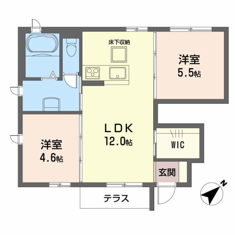 エクレール長楽寺 A棟の間取り写真