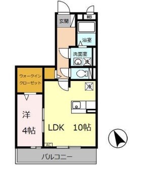 セジュール亀山 B棟の間取り写真