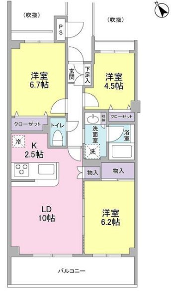 根岸旭台フーガの間取り写真