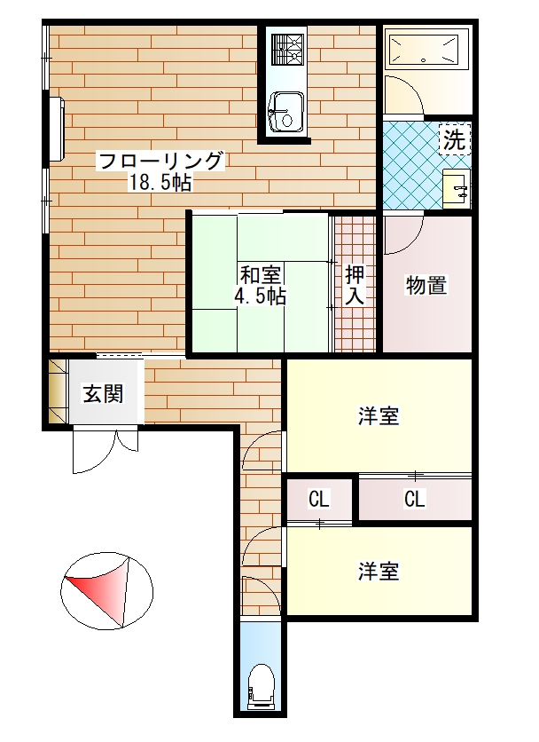 松月アパートの間取り写真
