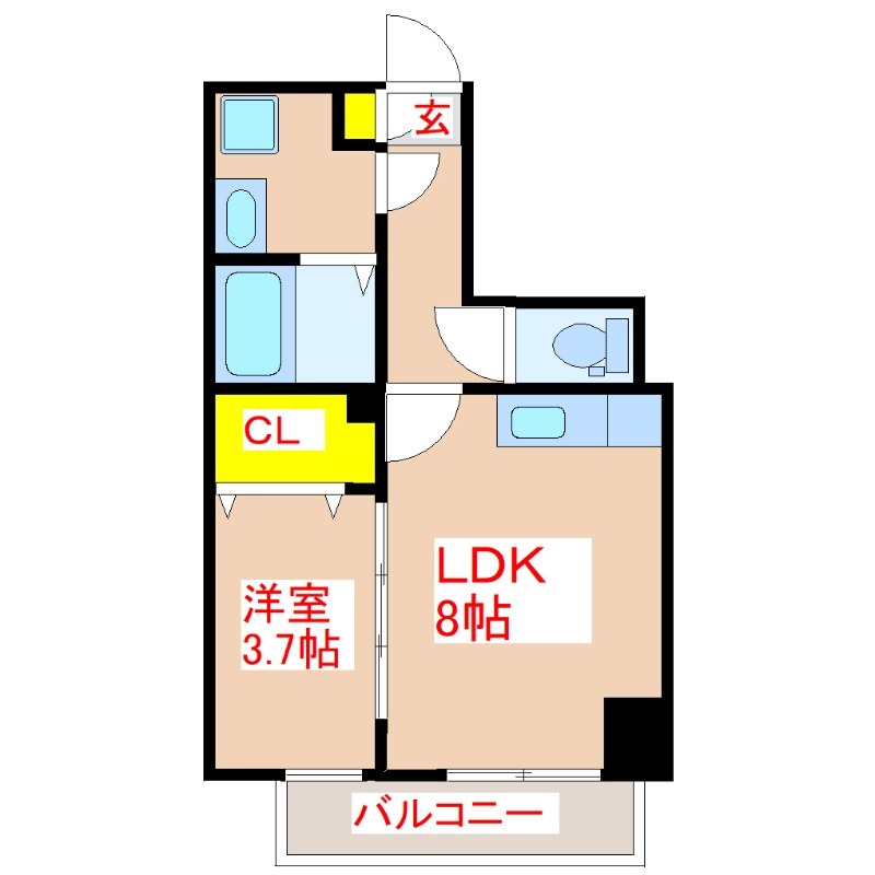 1LDK Mansion in Kagoshima, Kagoshima — photo 2 of 3