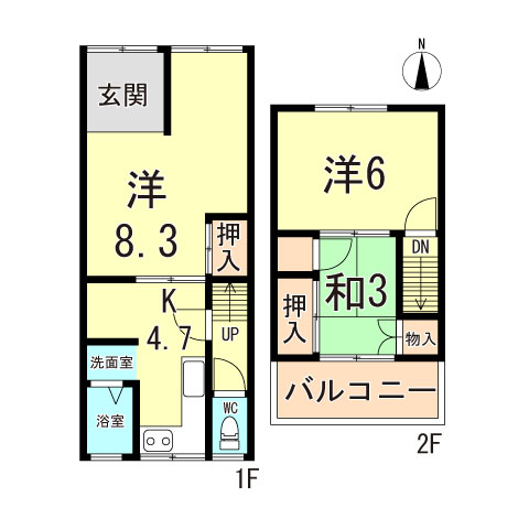 浜添通2丁目テラスハウスの間取り写真