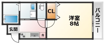 地下鉄今里筋線 だいどう豊里駅 徒歩10分 3階建 築2年の間取り写真