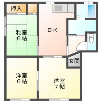 ＪＲ山陽本線 瀬戸駅 徒歩8分 2階建 築27年の間取り写真