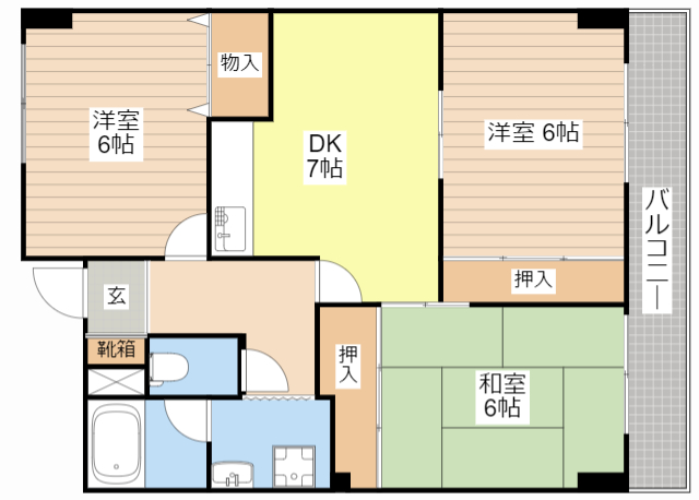 西谷第5ハイツの間取り写真