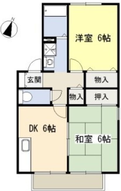 エクセレント松下A棟の間取り写真