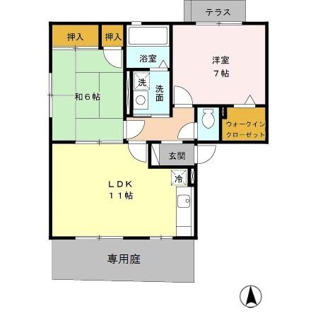ハイツ椿の間取り写真