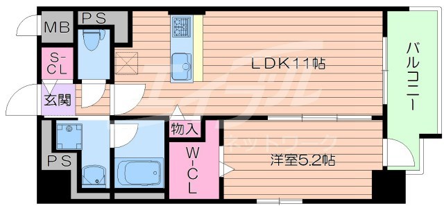 阪急千里線 天神橋筋六丁目駅 徒歩7分 10階建 築9年の間取り写真