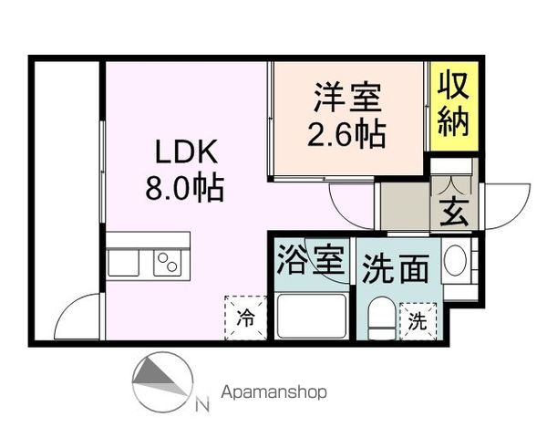 地下鉄空港線 赤坂駅 徒歩7分 14階建 築10年の間取り写真
