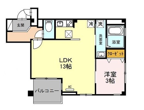 パークハイム弐番館 B棟の間取り写真
