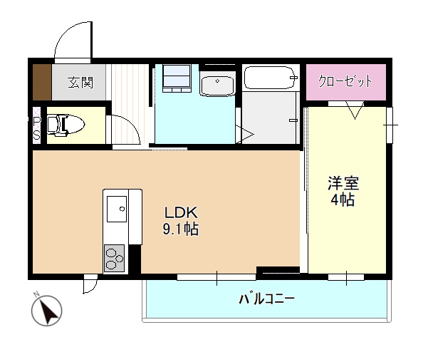 フォルティス四十瀬の間取り