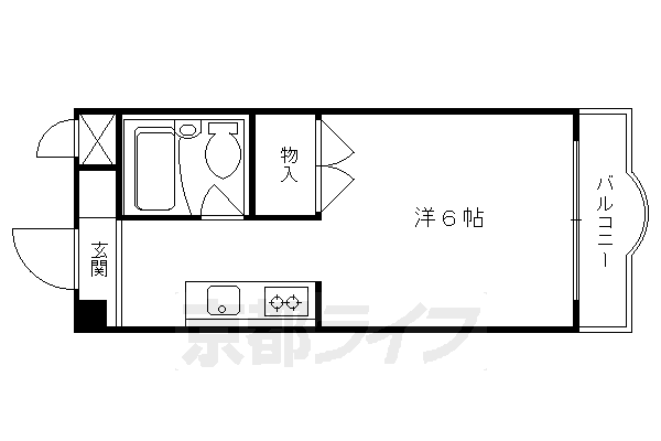 京都市中京区壬生東高田町のマンションの間取り