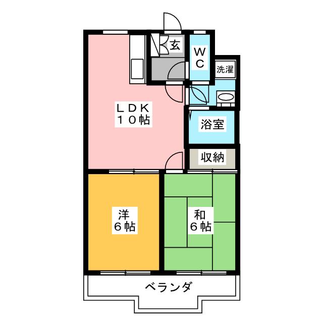 東京都大田区西糀谷２（マンション）の賃貸物件の間取り