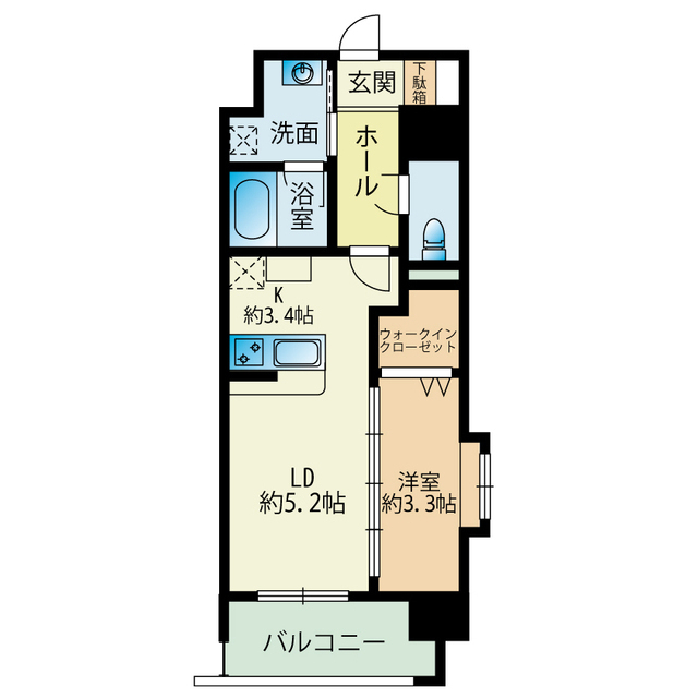 福岡市博多区須崎町のマンションの間取り