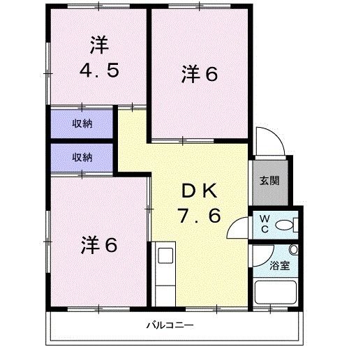 広島市安佐南区八木のマンションの間取り