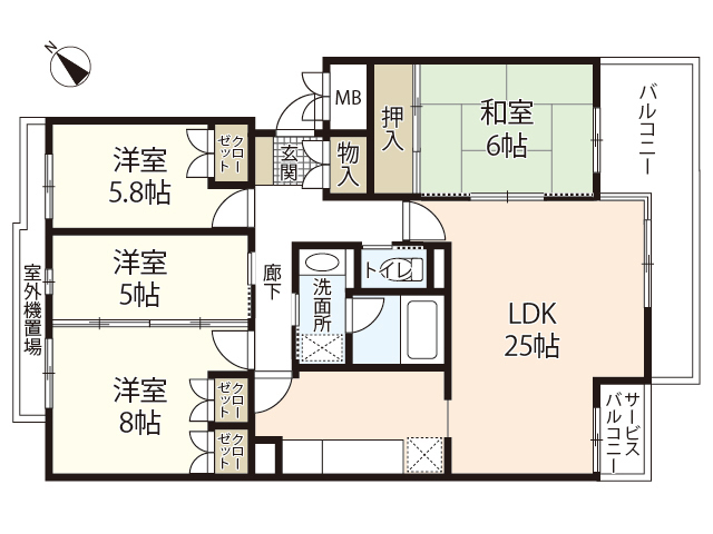 ウェール庚午の間取り