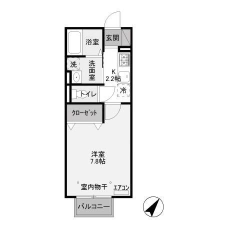 邑楽郡板倉町大字海老瀬のアパートの間取り