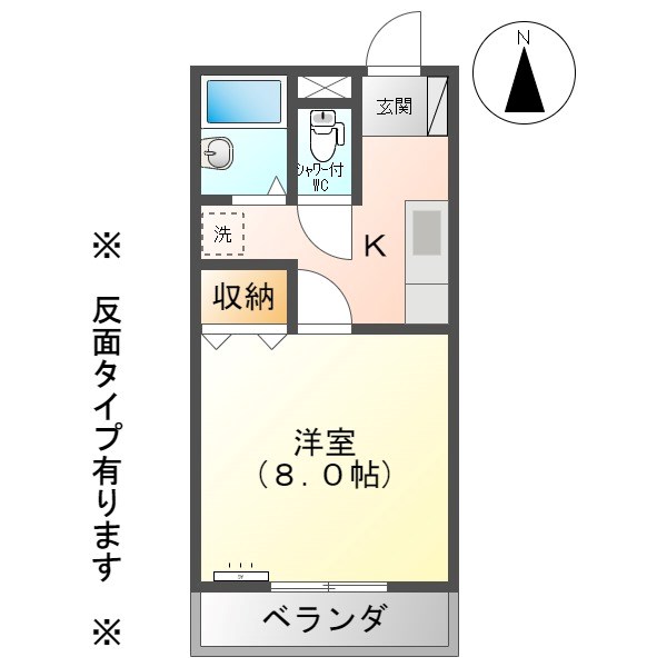 上田市踏入のアパートの間取り