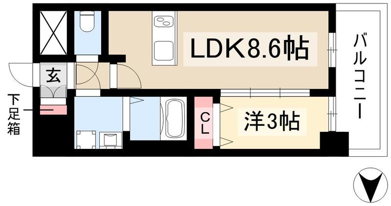 プレサンス太閤通ファシールの間取り