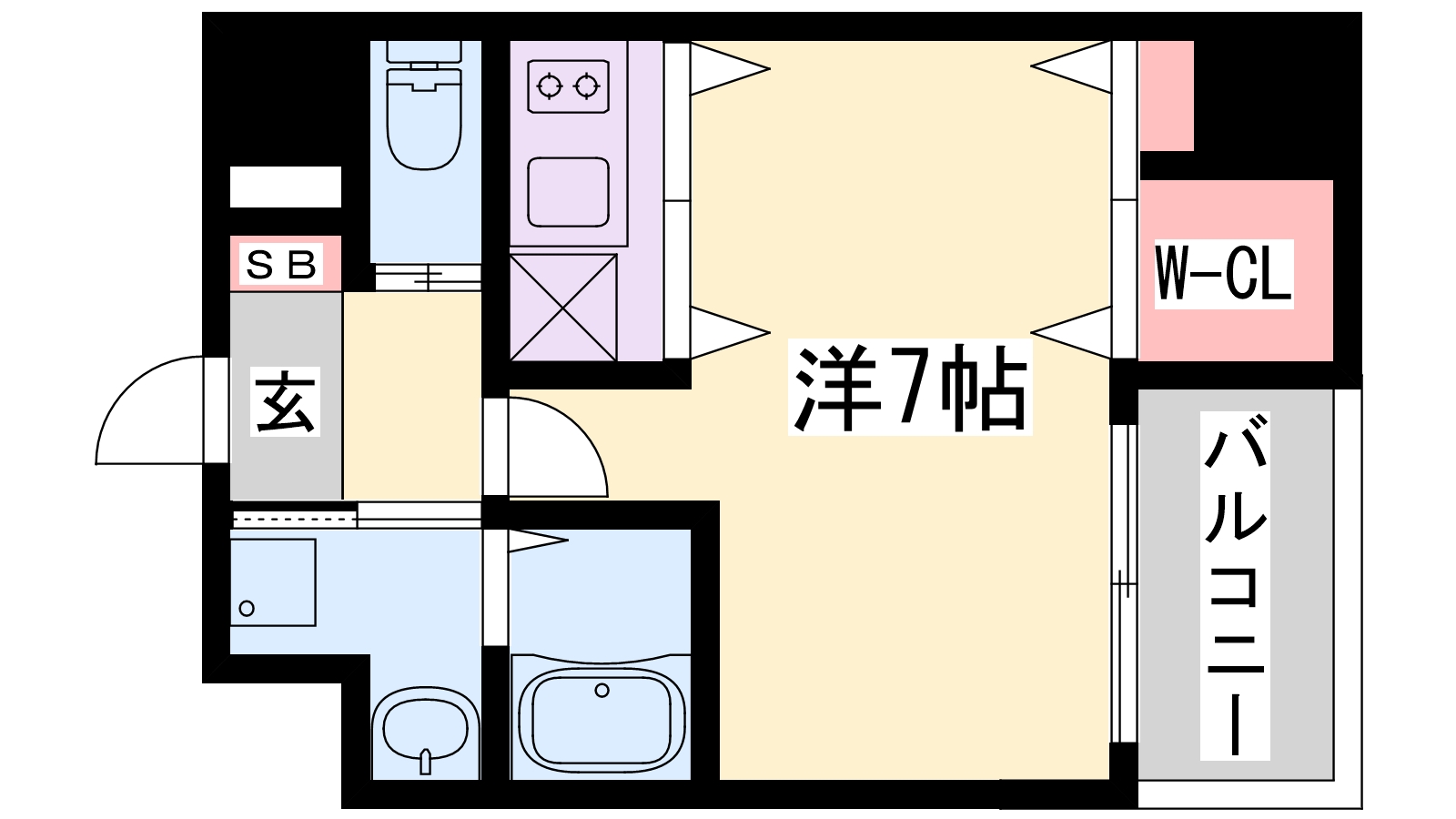 TOYOTOMi　ＳＴＡＹ　ｐｒｅｍｉｕｍ神戸湊川公園の間取り