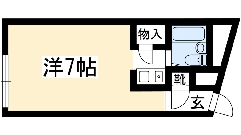 京都市左京区吉田神楽岡町のマンションの間取り