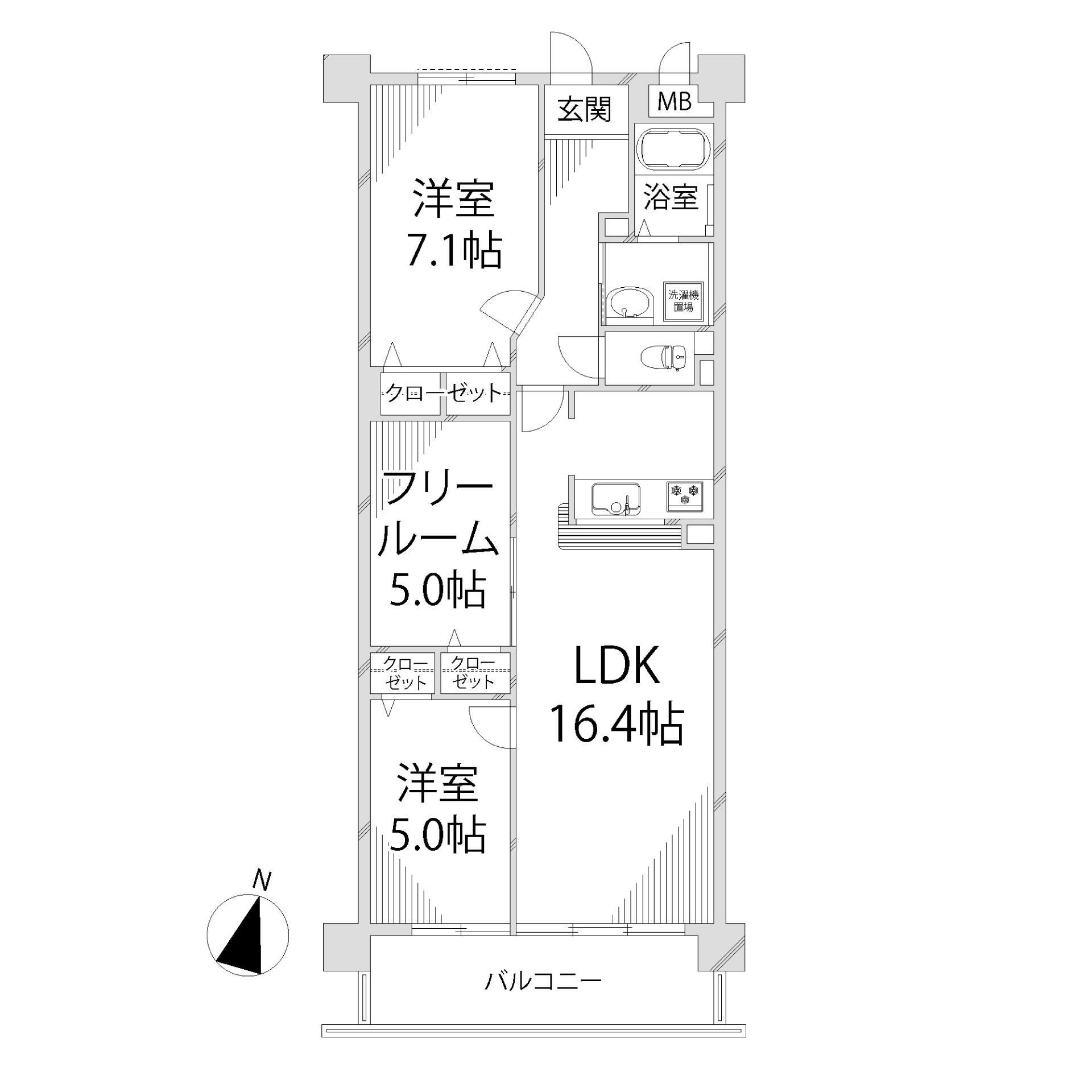 キャッスルコート国府寺町の間取り