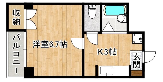 ウイングス学園通りN館の間取り