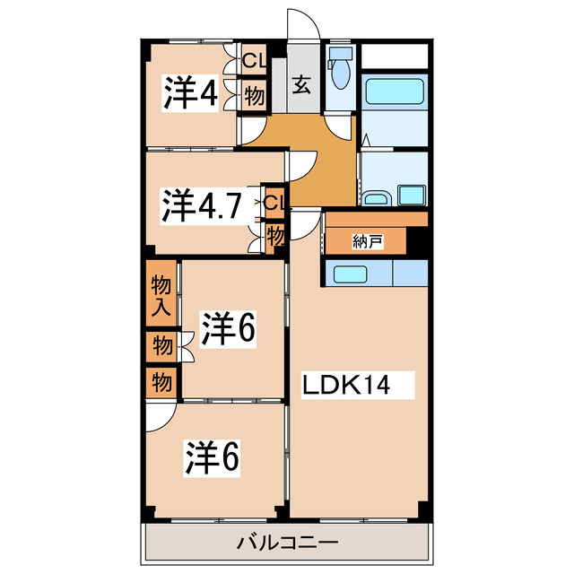 ルミナス金池の間取り