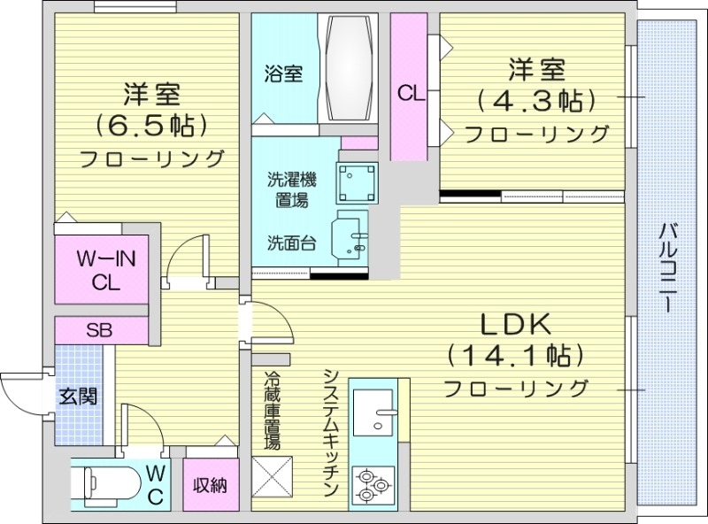 Angelicvillage北23条の間取り