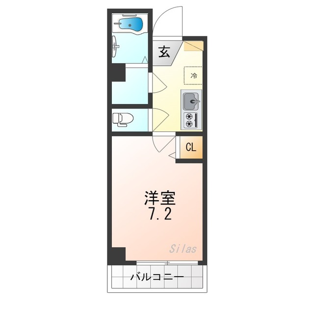 京都市上京区五番町のマンションの間取り