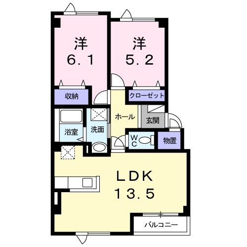 旭川市豊岡十二条のアパートの間取り