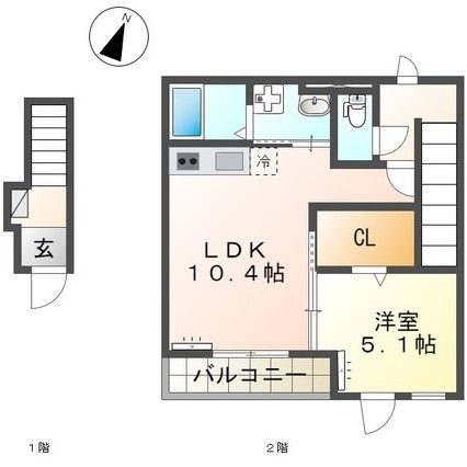 仮）つくば市榎戸新築アパートの間取り