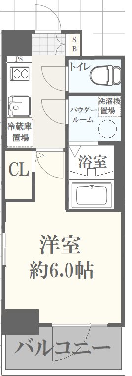 神戸市兵庫区松原通のマンションの間取り