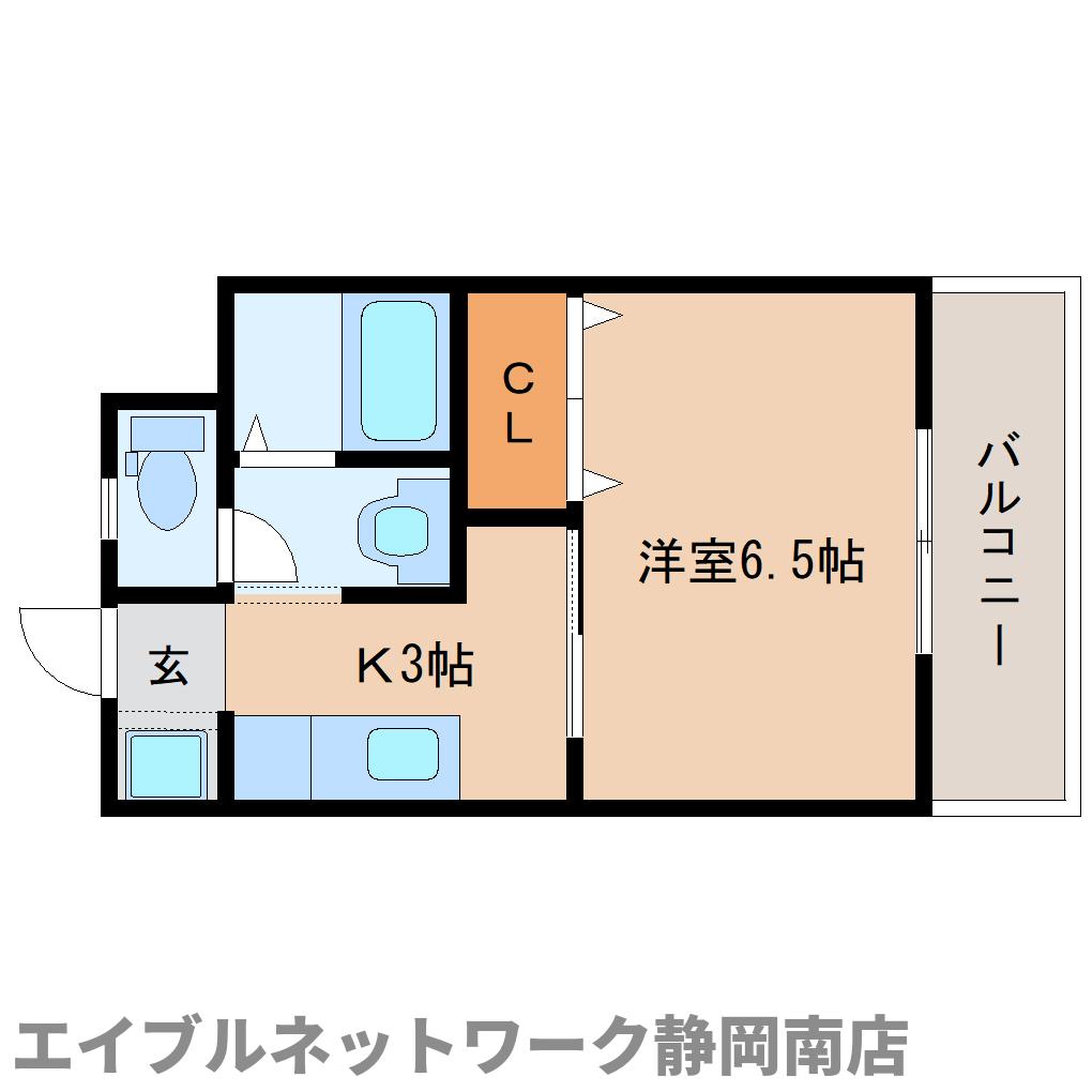 静岡市駿河区豊田のアパートの間取り