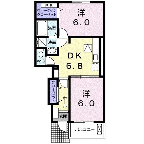 【本巣市政田のアパートの間取り】