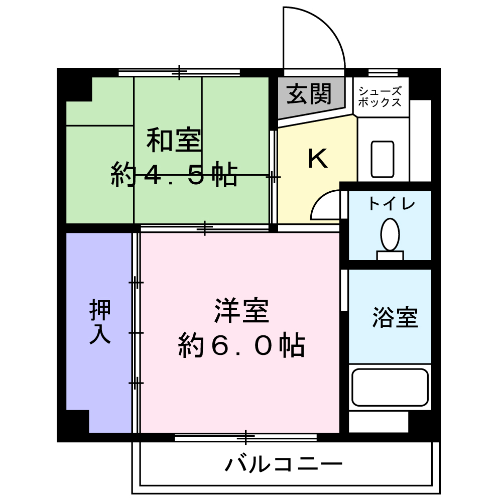 ビレッジハウス下北2号棟の間取り