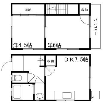 山田メゾネットの間取り