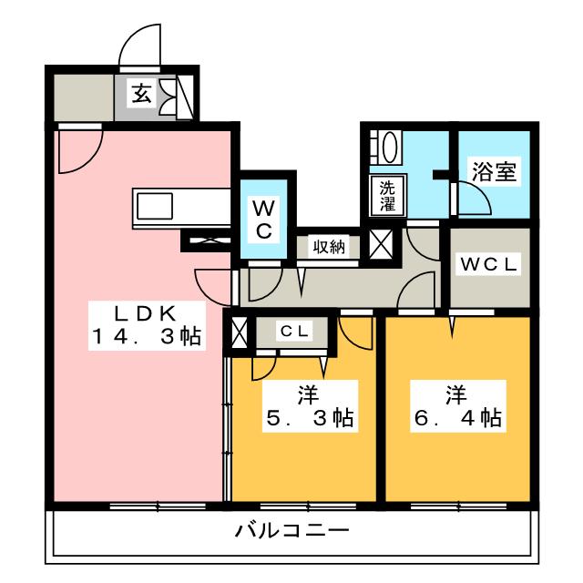 リオリエント茜の間取り