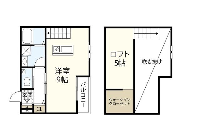 【広島市西区草津浜町のアパートの間取り】