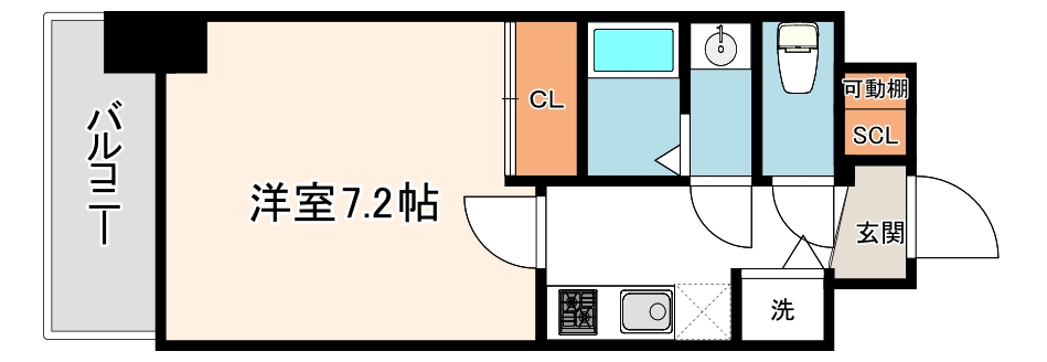 アドバンス大阪城ベレッツァの間取り