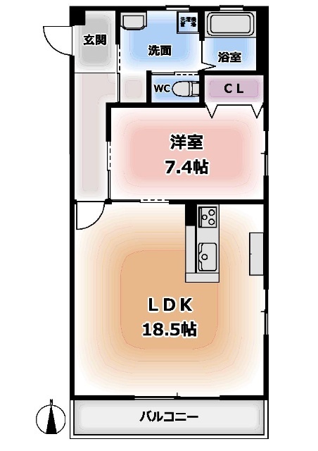 グリーンコート庄内通の間取り