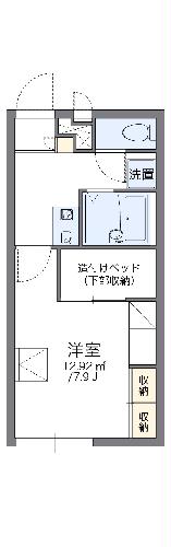 レオパレスプレジール２２の間取り