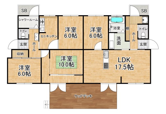 鶴甲(ツルカブト)の間取り