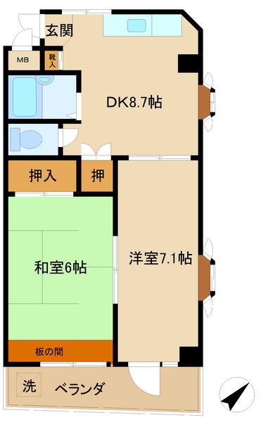 ドミール西調布の間取り