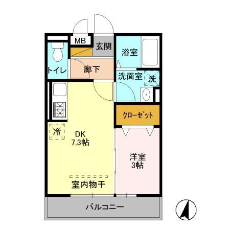 春日部市梅田本町のアパートの間取り