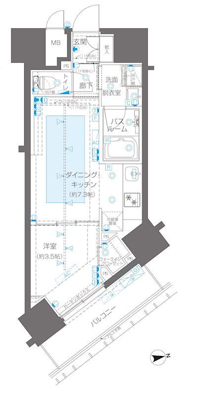 ZOOM新宿御苑前の間取り