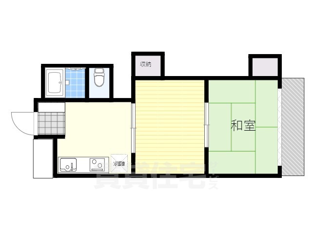 三熊ハイツ渚3号の間取り