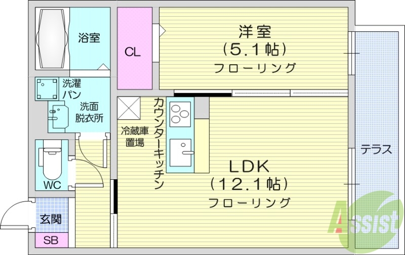 D-room二軒茶屋TMTの間取り