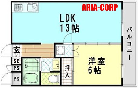 吹田市春日のマンションの間取り